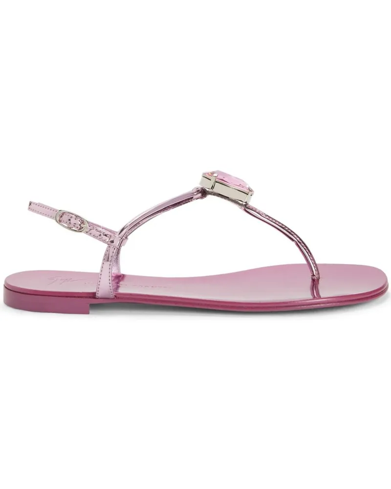 Giuseppe Zanotti Sandalen in Metallic-Optik - Rosa Rosa