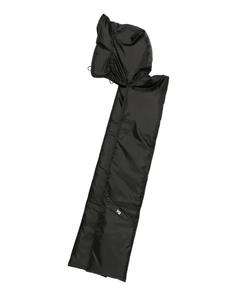 Y-3 padded-design hooded scarf - Schwarz Schwarz