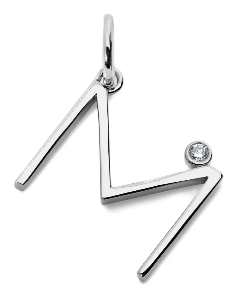 Monica Vinader Anhänger mit Diamanten - Silber Silber