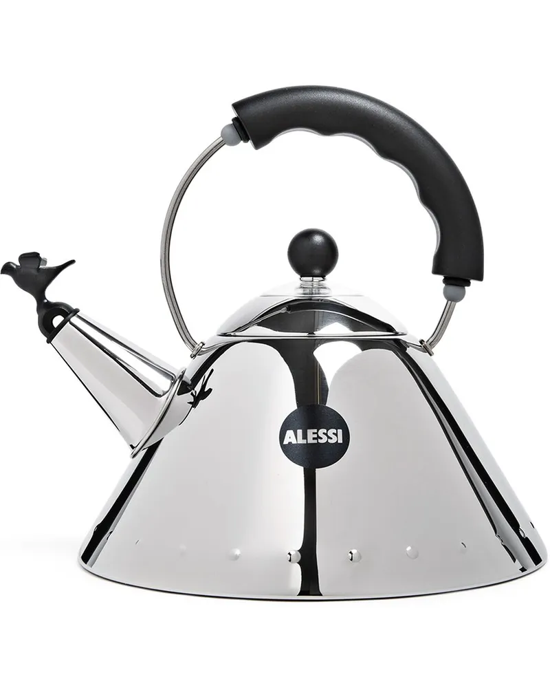 Alessi 9093' Wasserkessel mit Vogel - Silber Silber