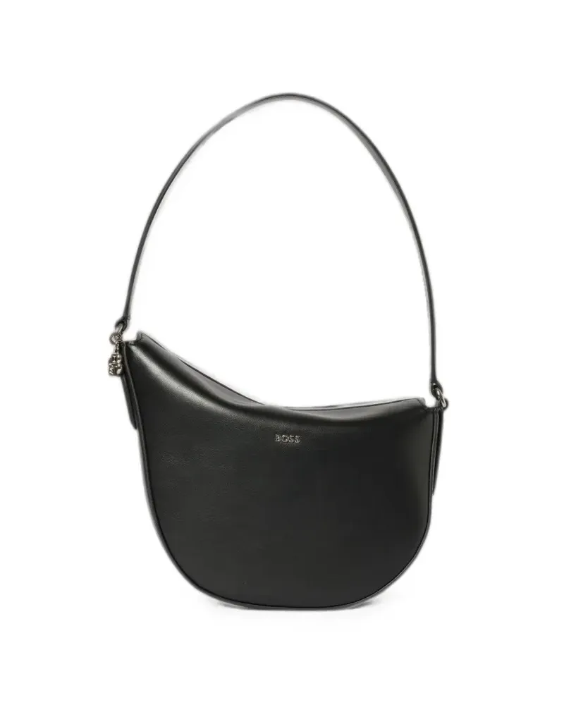 HUGO BOSS logo-plaque hobo handbag - Schwarz Schwarz