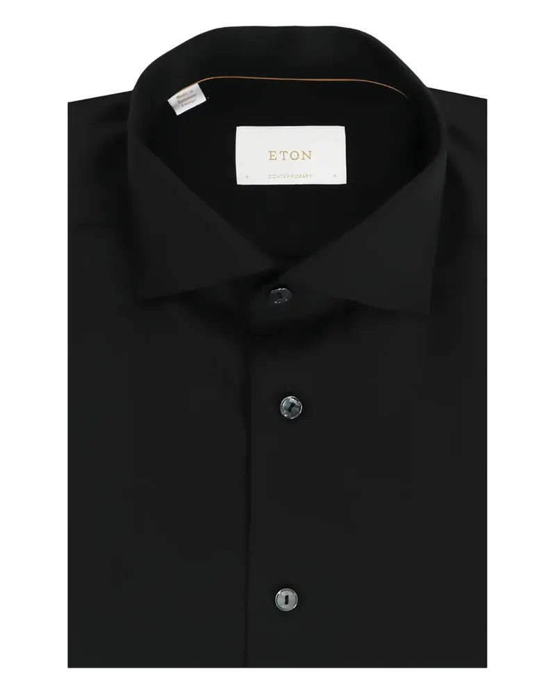 Eton Hemd mit Knöpfen - Schwarz Schwarz