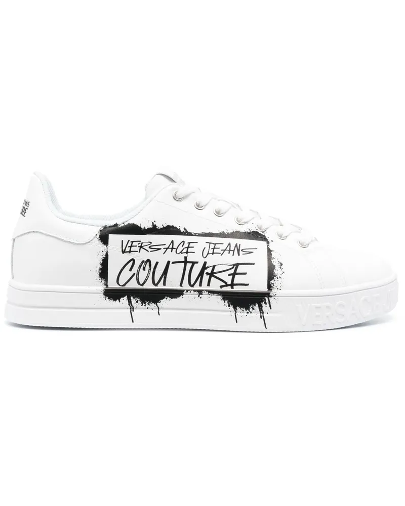 Versace Jeans Sneakers mit Logo-Print - Weiß Weiß