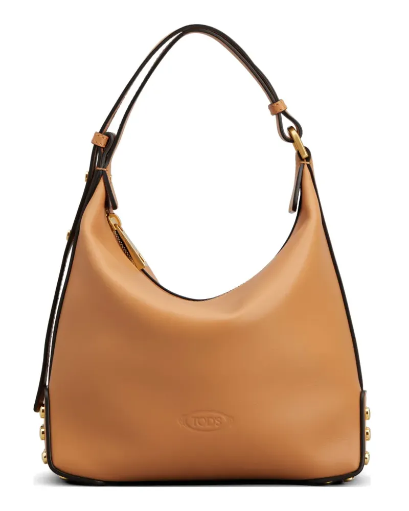 TOD'S Mini Schultertasche mit Nieten - Nude Nude