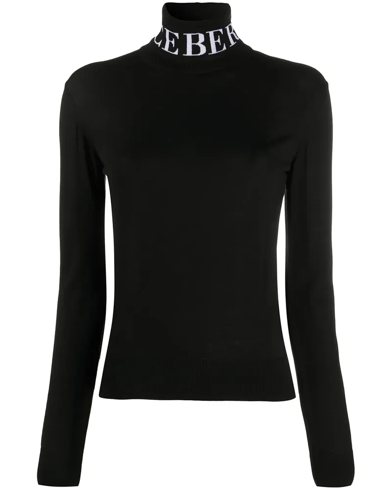 Iceberg Intarsien-Pullover - Schwarz Schwarz