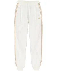 adidas logo-patch cotton track pants Weiß