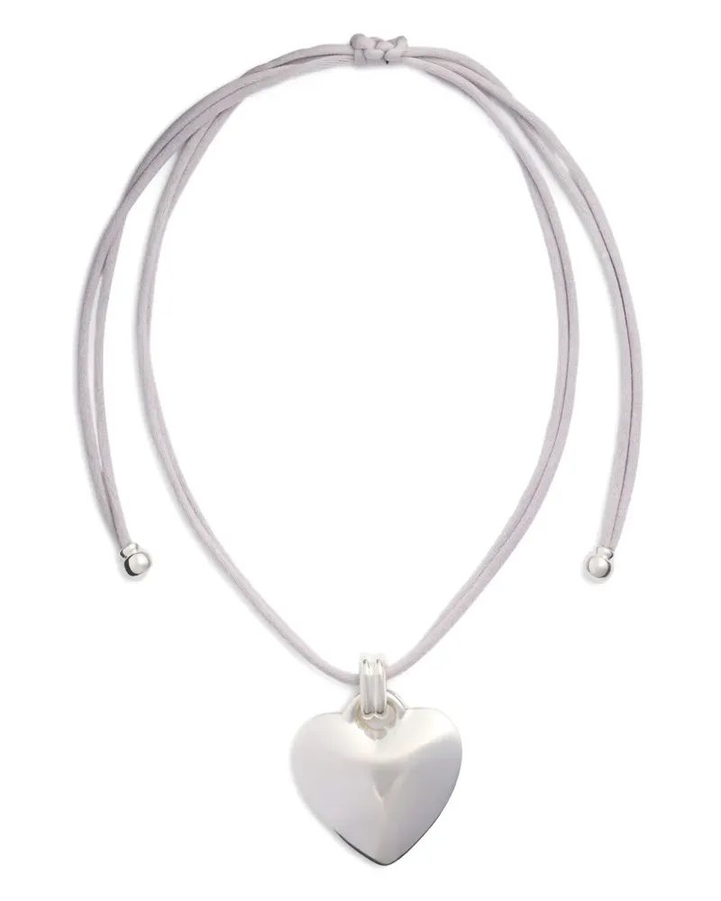 Patou Heart Halskette mit Kordelzug - Silber Silber