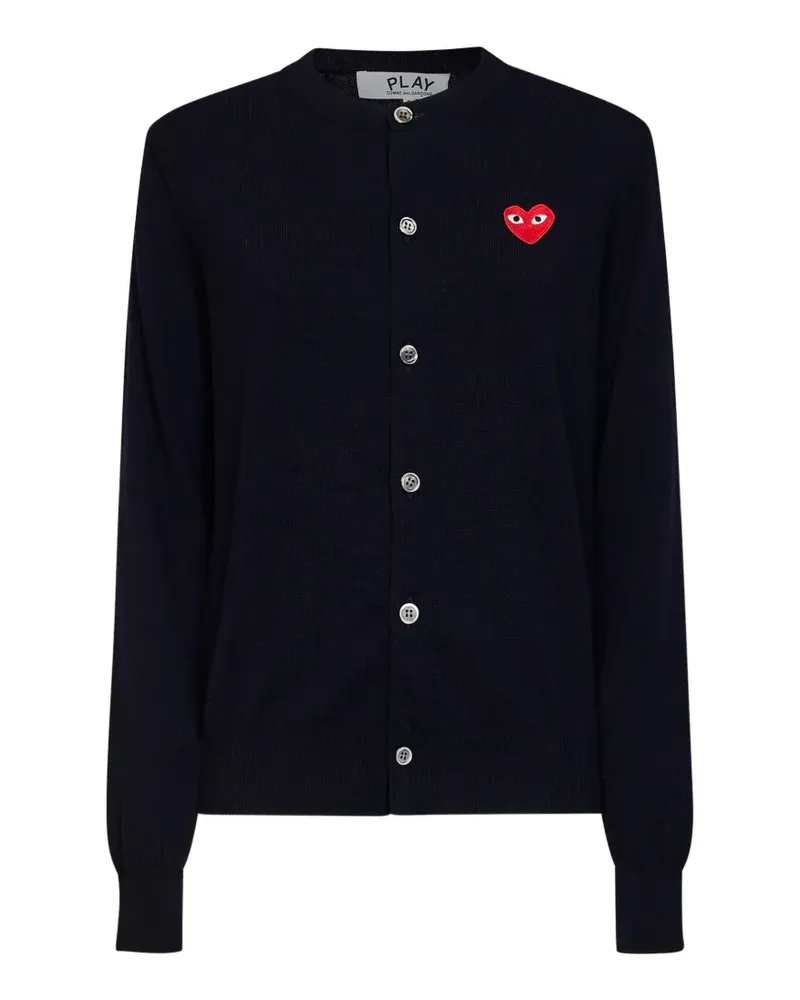 Comme des Garçons Cardigan mit Herzapplikation - Blau Blau