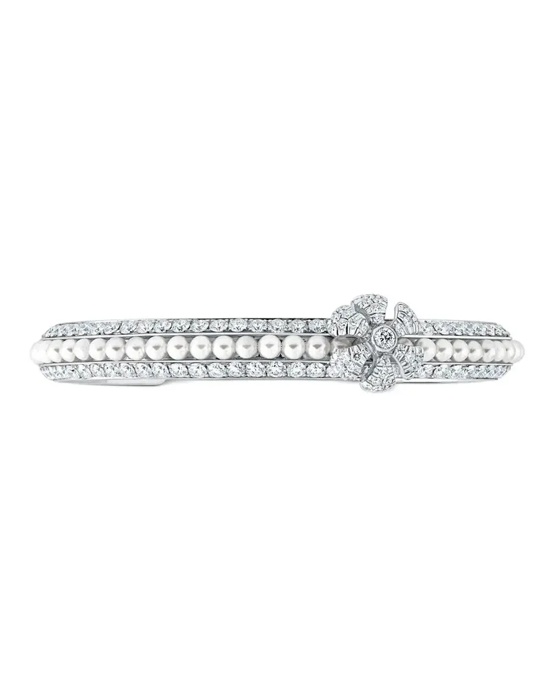 David Morris 18kt Weißgoldarmreif mit Diamanten - Silber Silber
