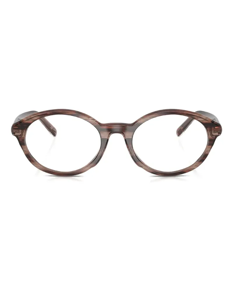 Diesel striated round-frame glasses - Braun Braun
