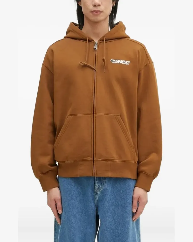 Carhartt WIP Kapuzenjacke mit Logo-Print - Braun Braun