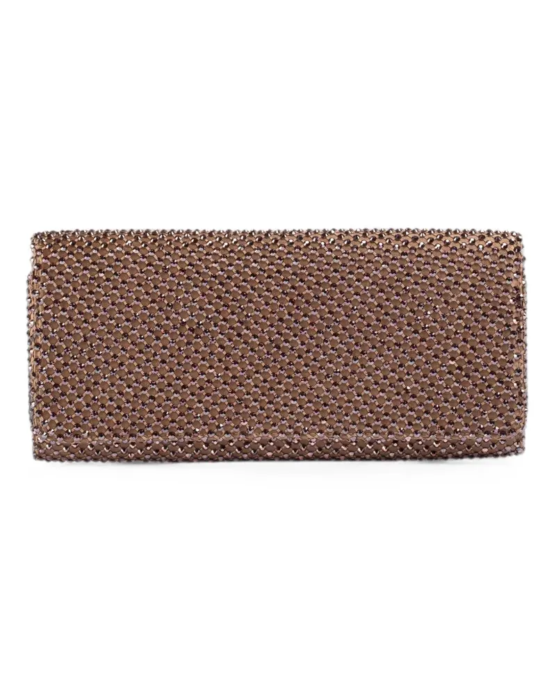 Le Silla Gilda Clutch mit Kristallen - Braun Braun