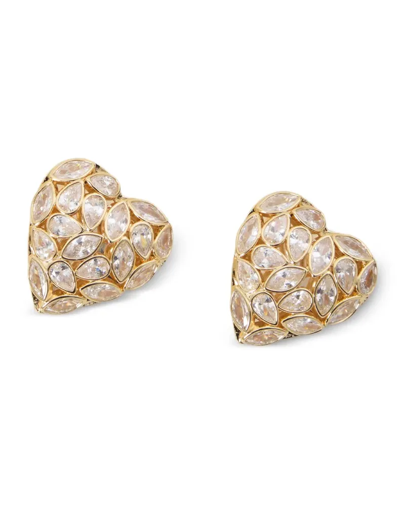 Self-Portrait Ohrringe mit Herzverzierung - Gold Gold