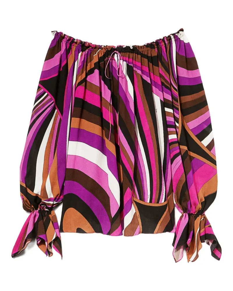 Emilio Pucci Schulterfreies Oberteil mit Iride-Print - Rosa Rosa