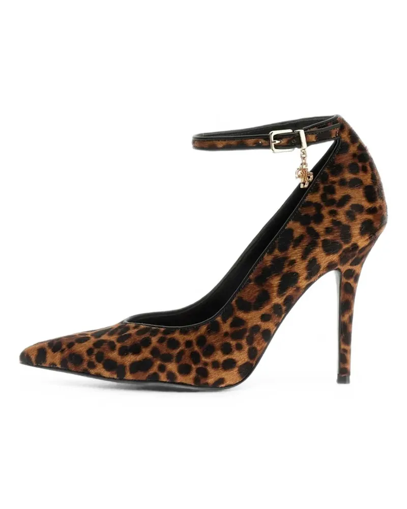 Guess Nadeea leopard-print ankle-strap pumps - Braun Braun