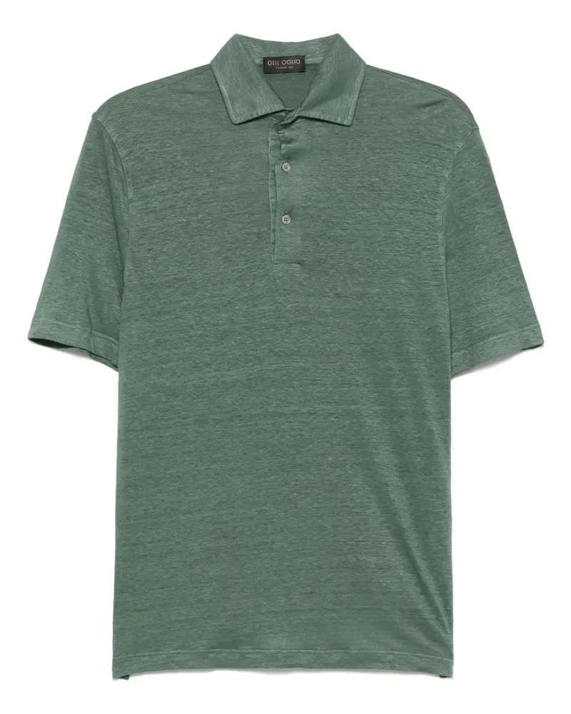 Dell'oglio Poloshirt aus Leinen - Grün Grün