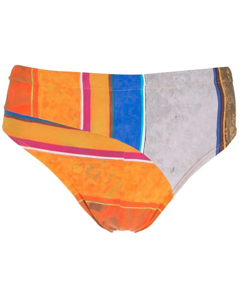 Amir Slama Badehose mit Eco-Print - Mehrfarbig Mehrfarbig