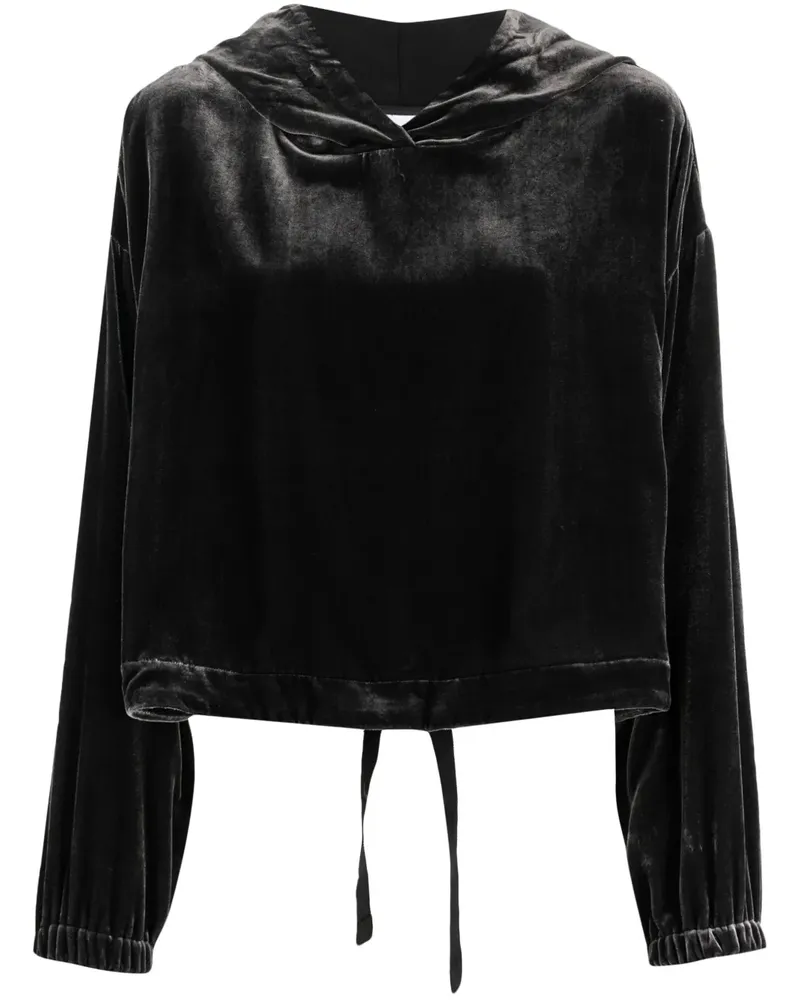 ASPESI Hoodie aus Samt - Grau Grau