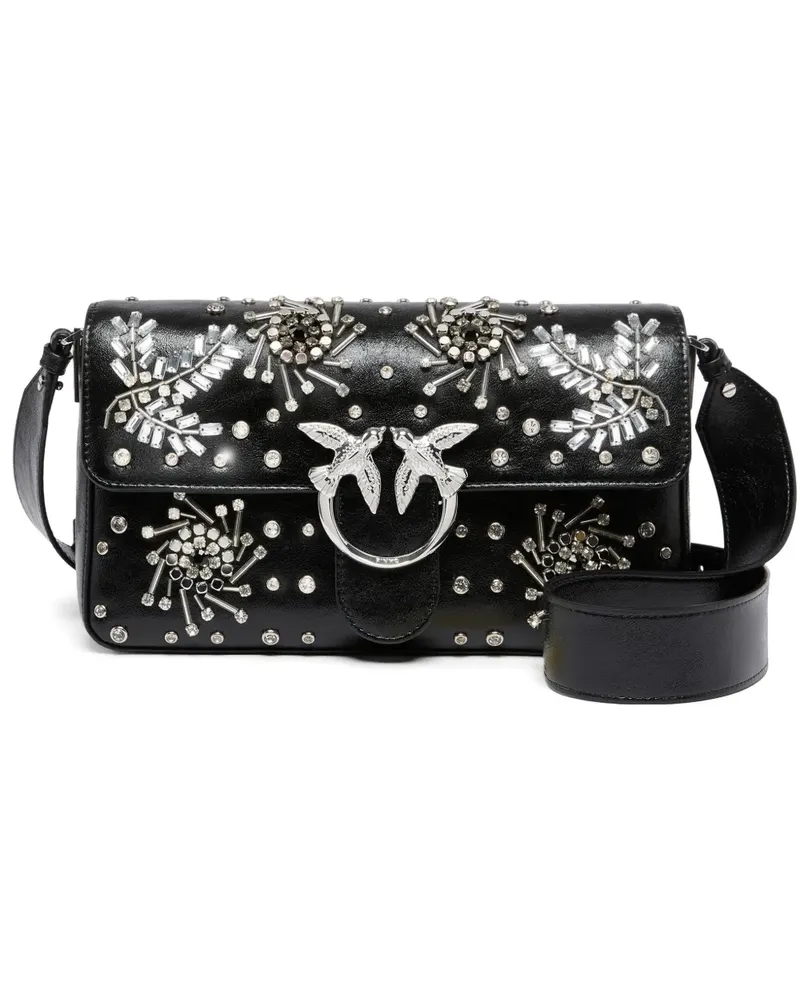 Pinko Love Birds Schultertasche - Schwarz Schwarz