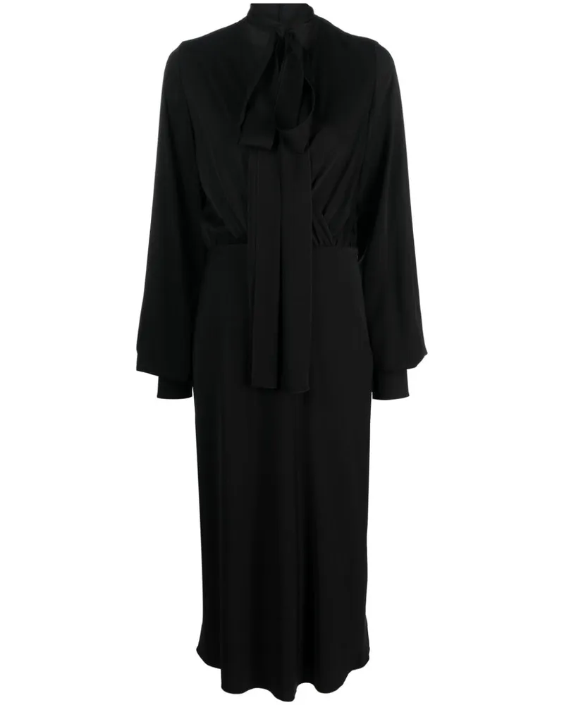 SPORTMAX Midikleid aus Seidengemisch - Schwarz Schwarz