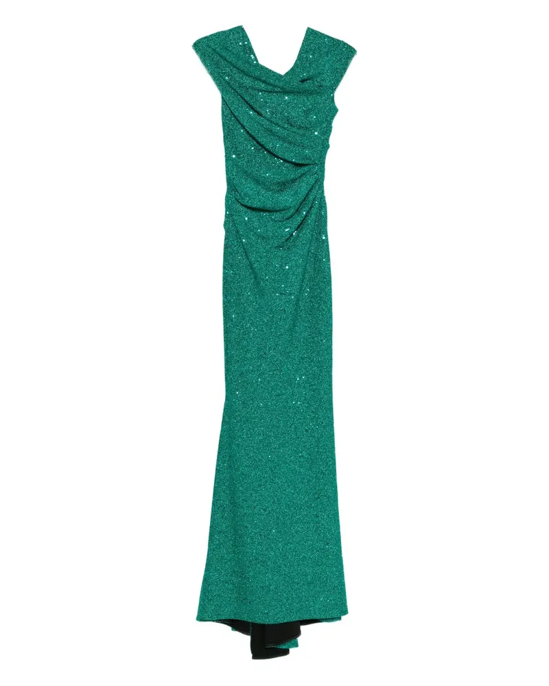Talbot Runhof draped sequin-embellished dress - Grün Grün