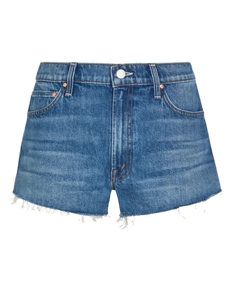 Mother frayed-edge denim shorts - Blau Blau