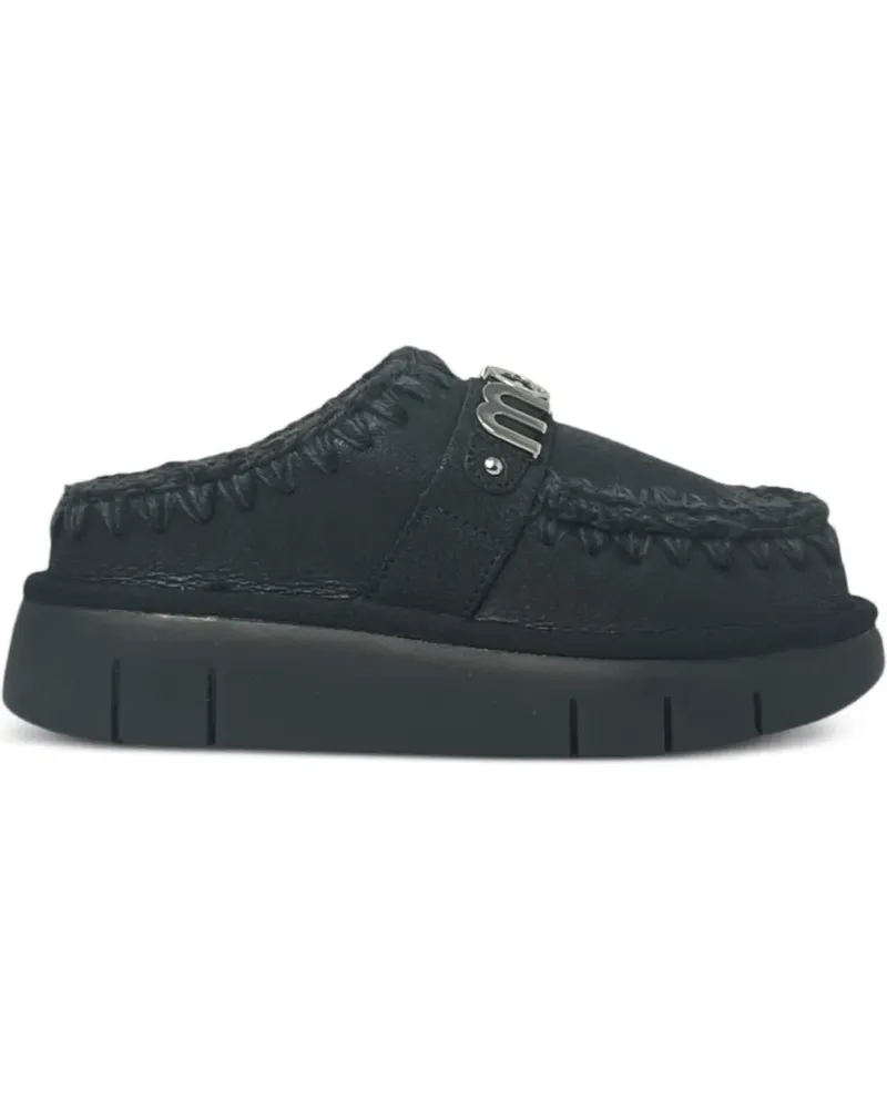Mou Bounce leather mules - Schwarz Schwarz
