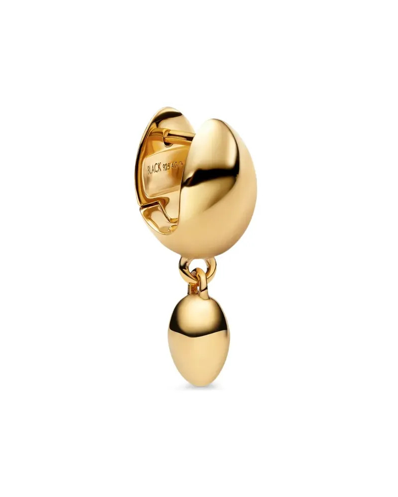 Maria Black Finney drop huggie earring - Gold Gold