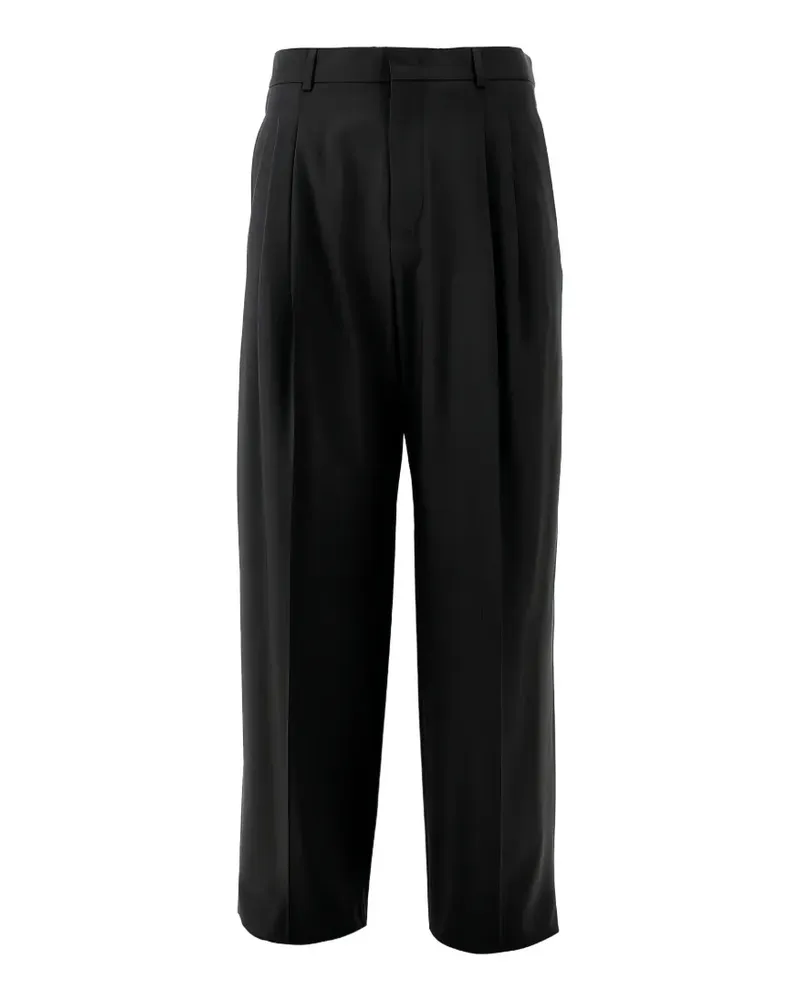 Emporio Armani pleated straight-leg trousers - Schwarz Schwarz