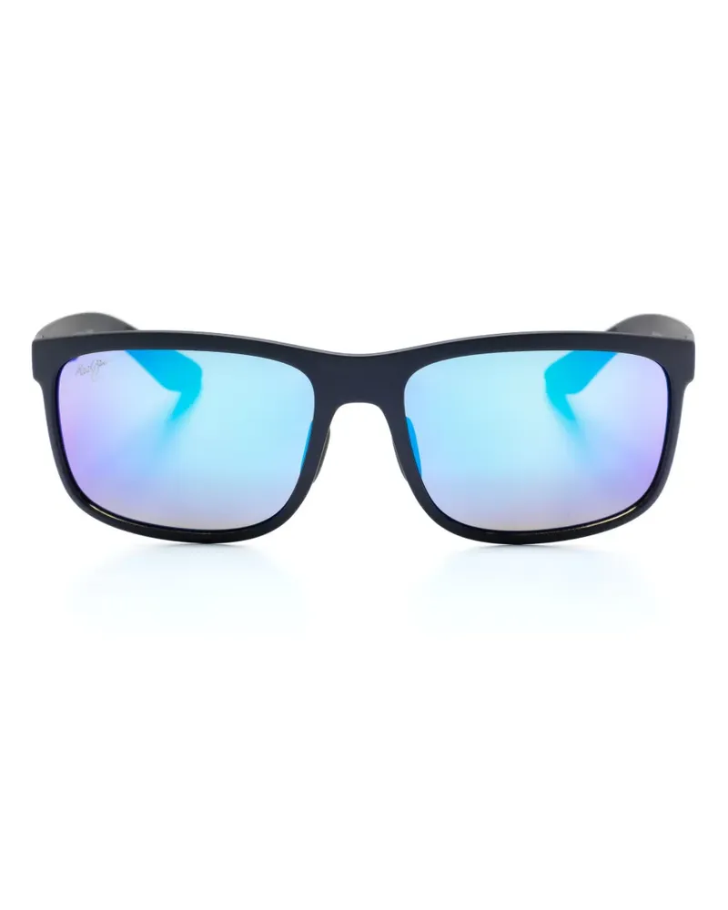 Maui Jim Huelo Sonnenbrille mit eckigem Gestell - Blau Blau