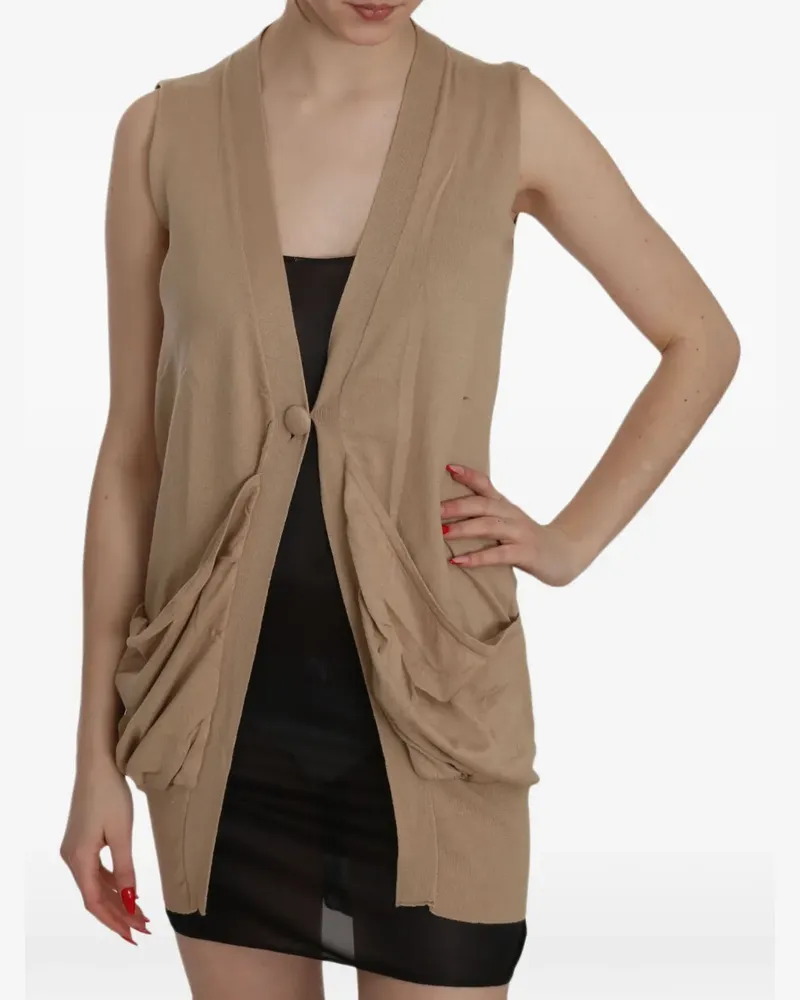 Pink Memories Drapierter Cardigan - Nude Nude