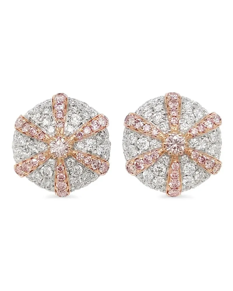 HYT Jewelry Platinohrringe mit Diamanten - Silber Silber