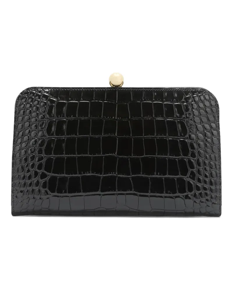 Furla Alba Clutch mit Kroko-Print - Schwarz Schwarz