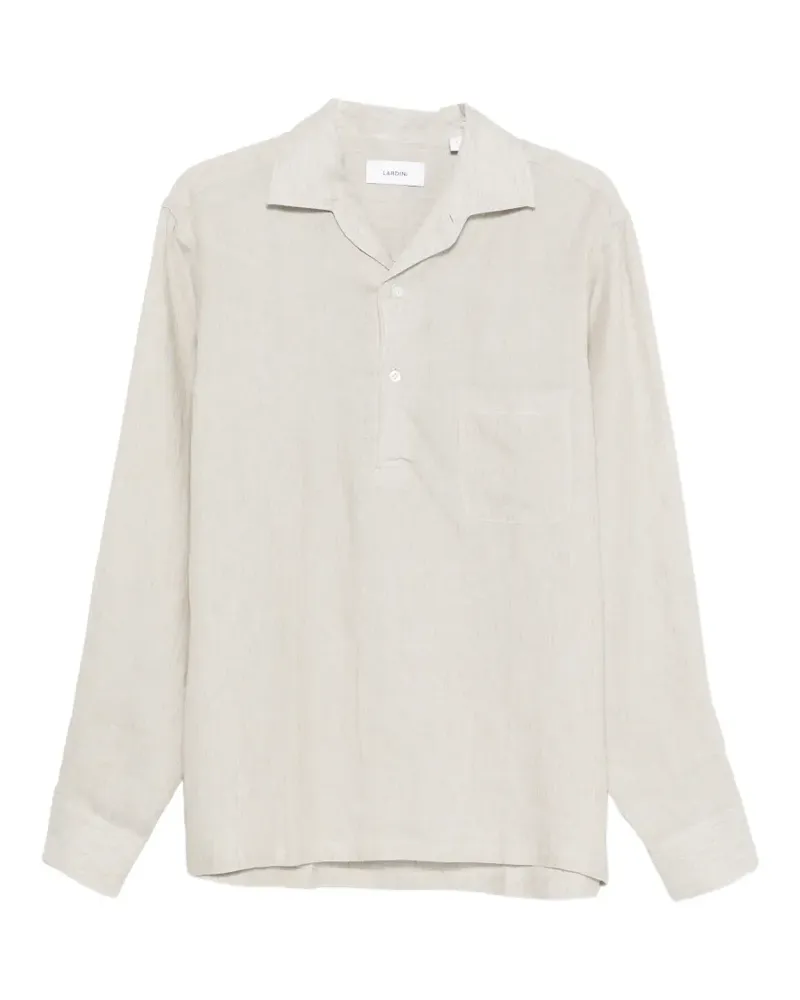 LARDINI button-up pocket T-shirt - Nude Nude