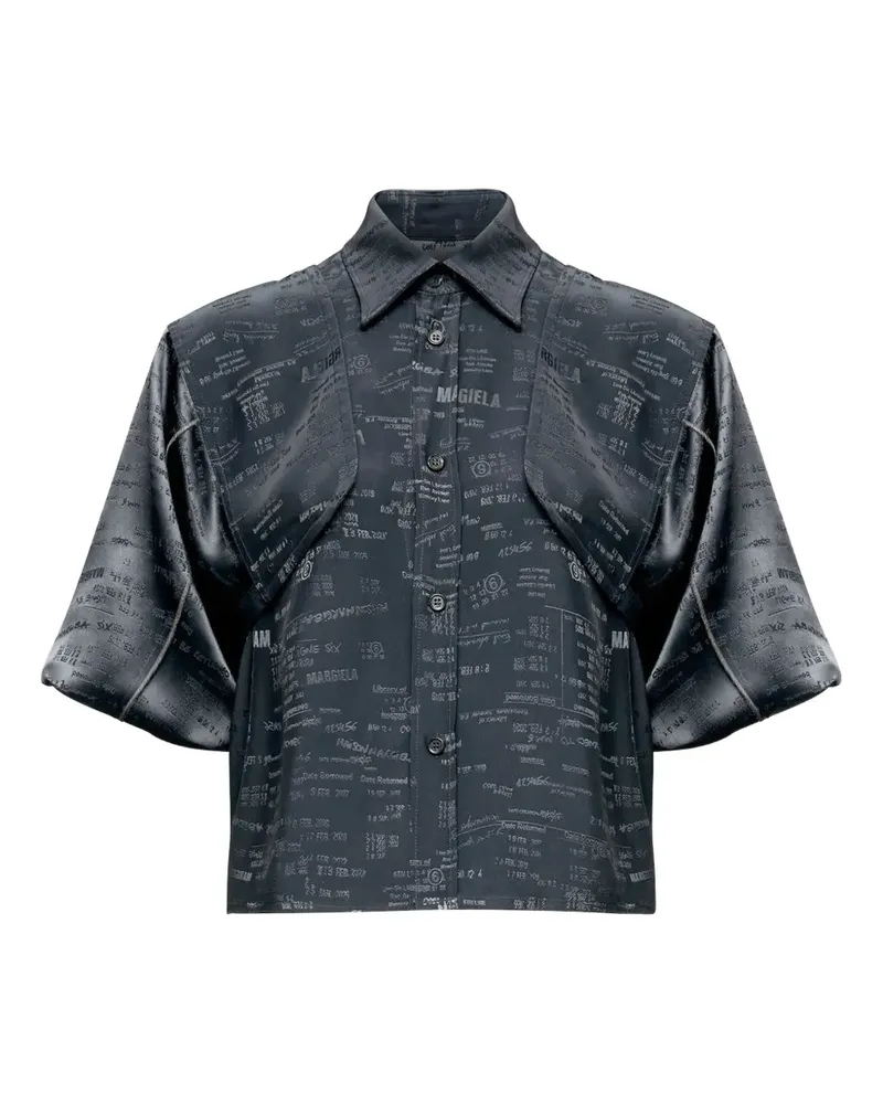 Maison Margiela Hemd mit Overlay - Schwarz Schwarz