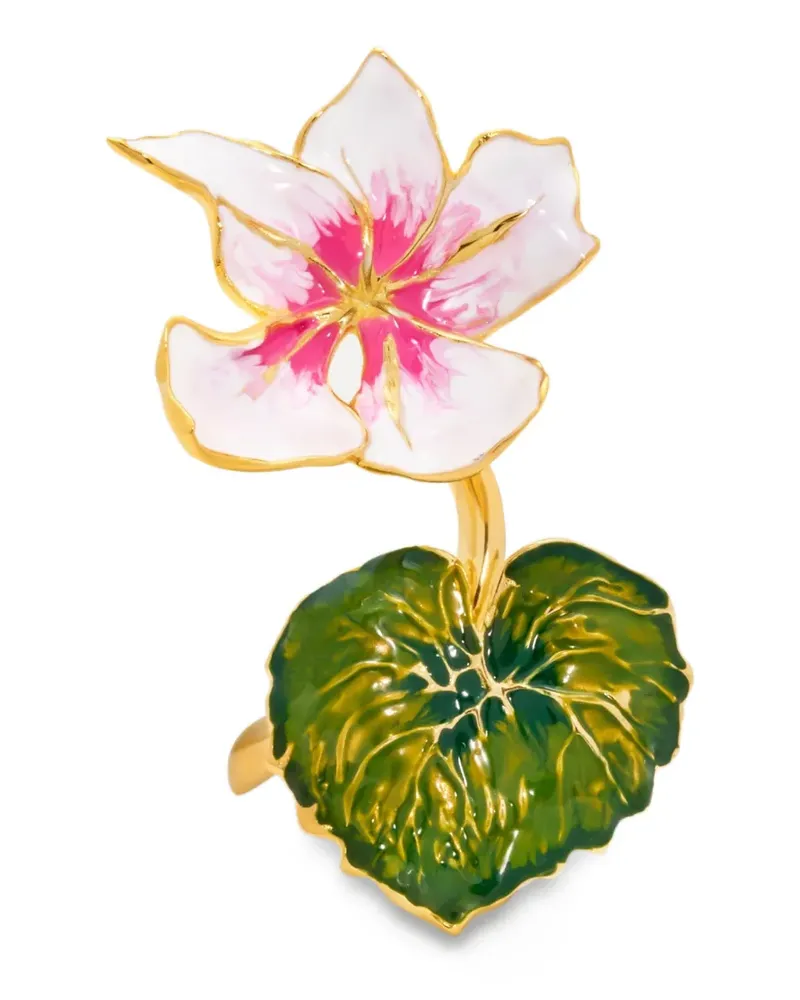 Oscar de la Renta Ring mit Blumenmotiv - Gold Gold