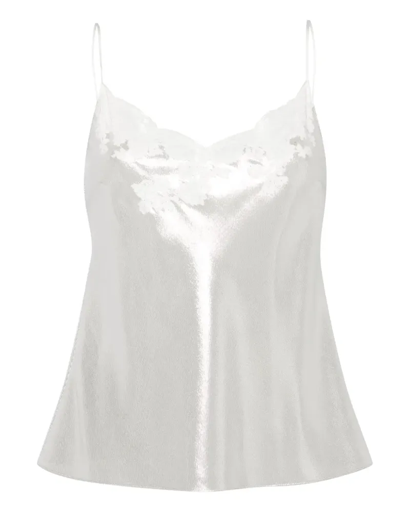 Carine Gilson Camisole-Top mit Spitze - Silber Silber