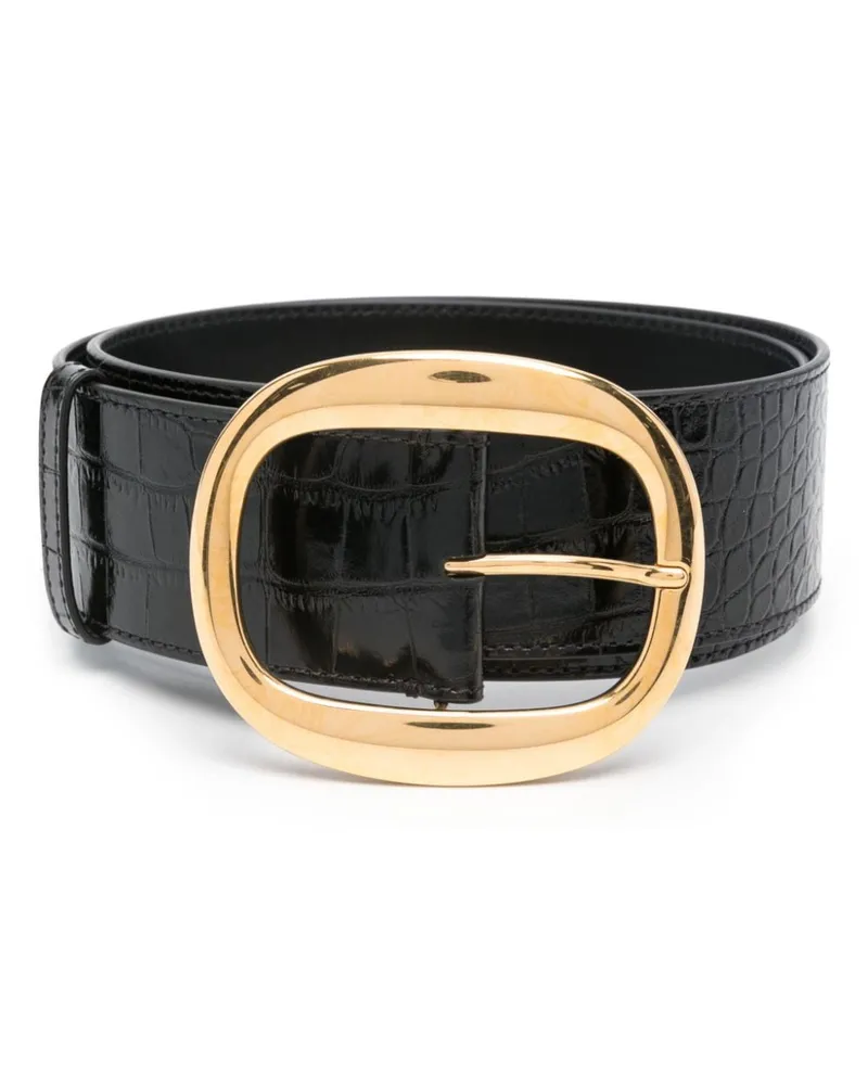 Tom Ford Gürtel mit Kroko-Prägung - Schwarz Schwarz