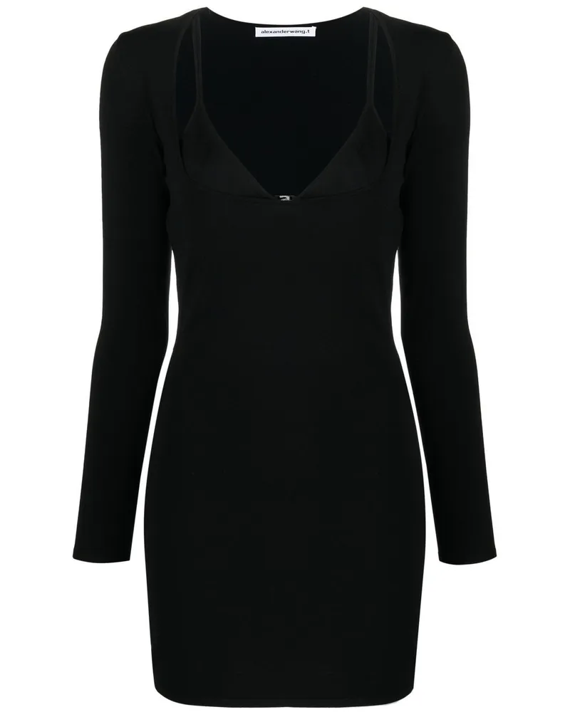 Alexander Wang Kleid im Layering-Look - Schwarz Schwarz
