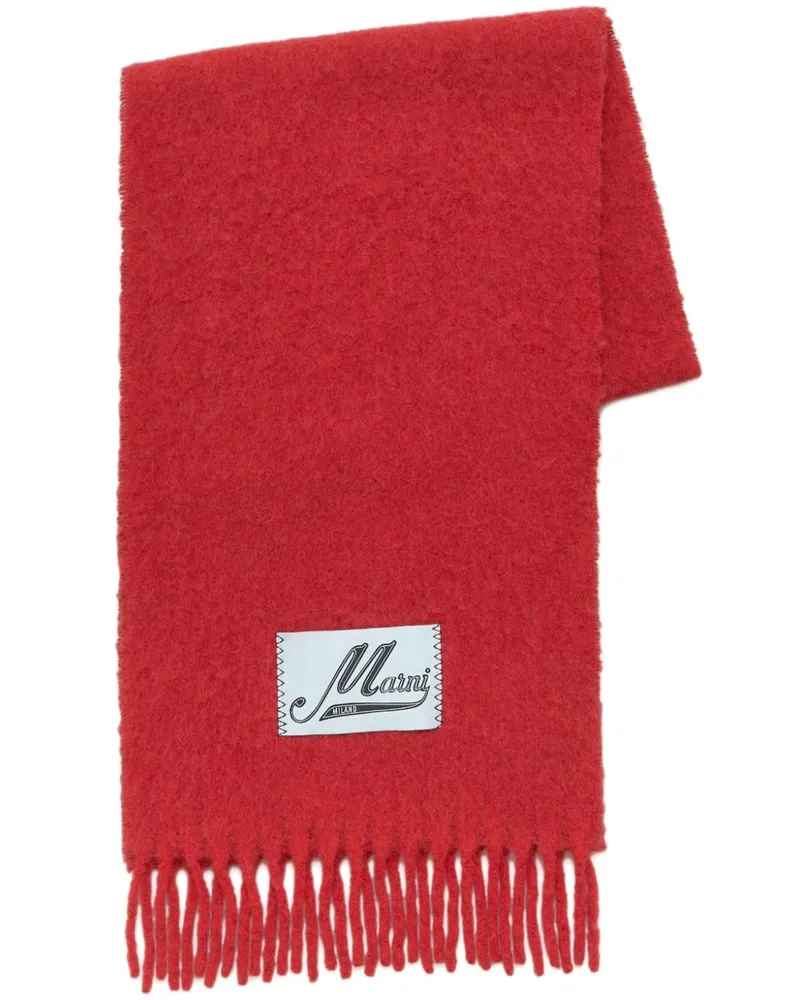 Marni Schal mit Logo-Applikation - Rot Rot