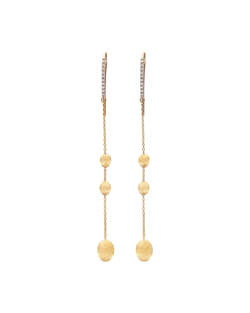 NANIS 18kt Gelbgoldohrstecker mit Diamanten Gold