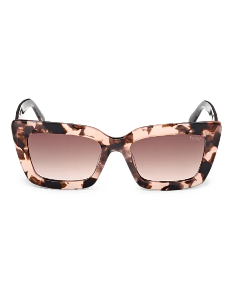 Emilio Pucci tortoiseshell-effect square-frame sunglasses - Nude Nude