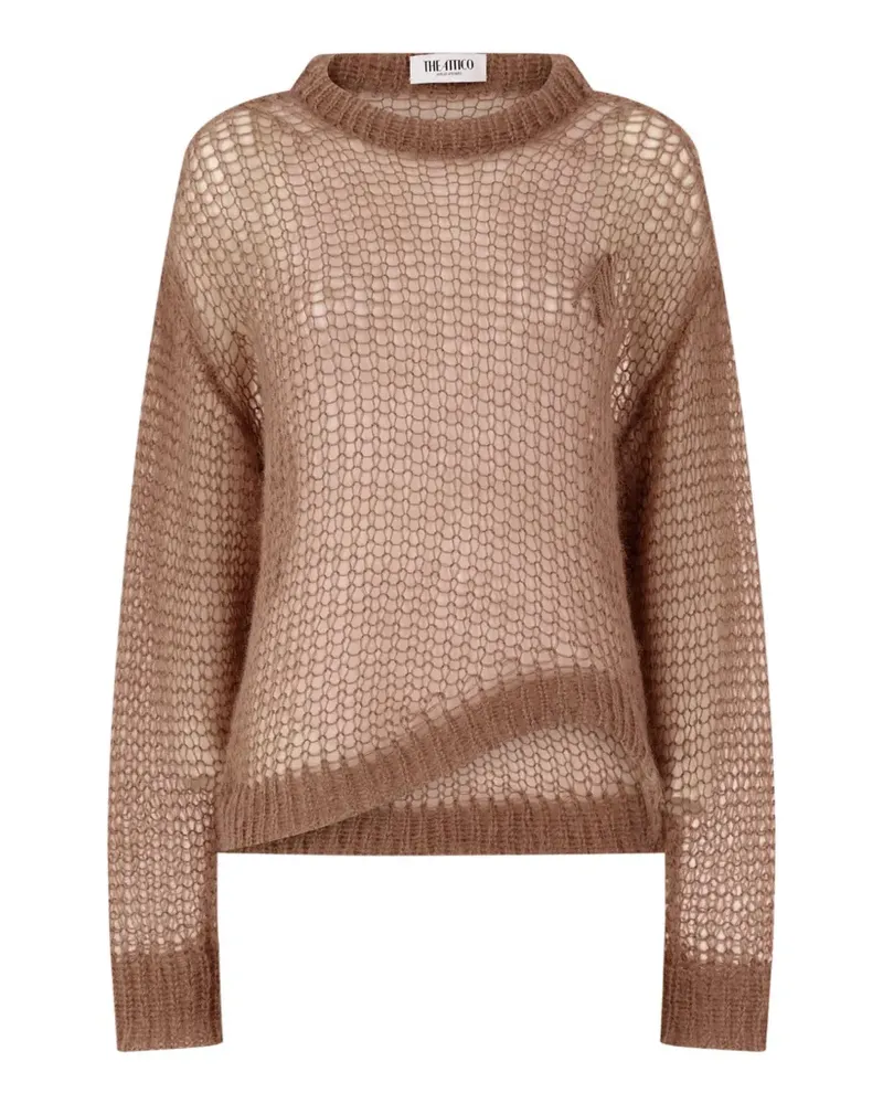 ATTICO light safari knit sweater - Nude Nude