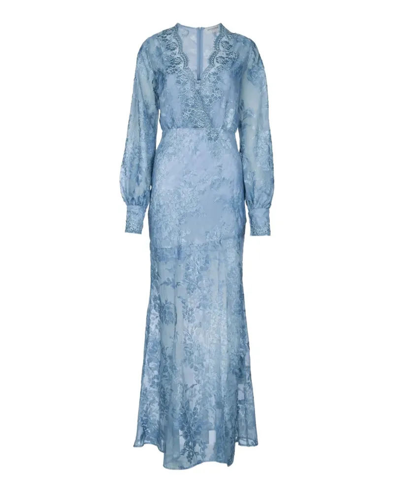 Ermanno Scervino lace floral dress - Blau Blau