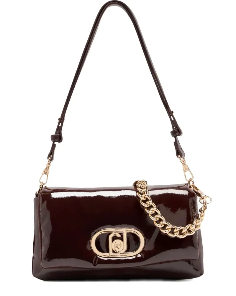 Liu Jo Mittelgroße LaPuffy Satchel-Tasche mit Klappe - Braun Braun