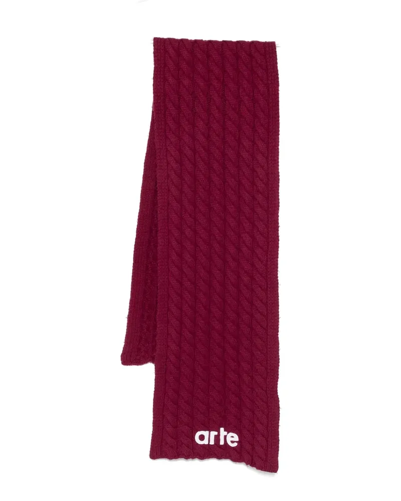 Arte Antwerp cable-knit scarf - Rot Rot
