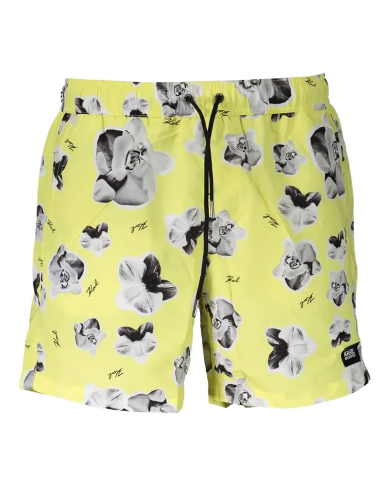 Karl Lagerfeld floral-print swim shorts - Gelb Gelb