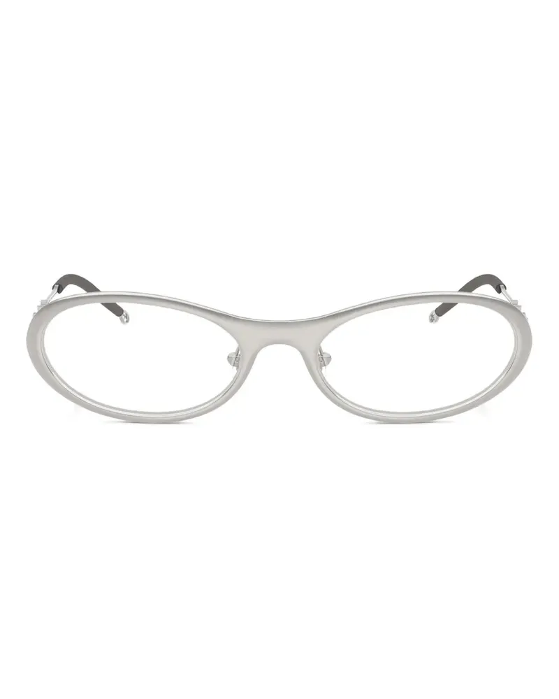 Diesel cut-out oval-frame glasses - Silber Silber