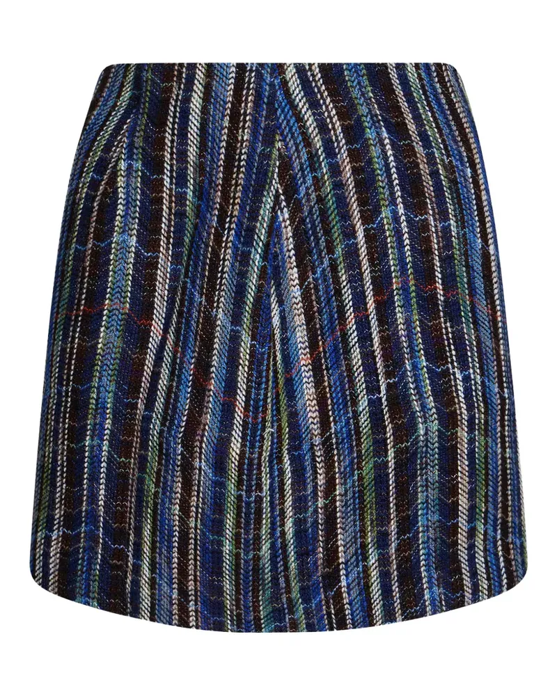 Missoni Gestrickter Minirock mit Streifen - Blau Blau