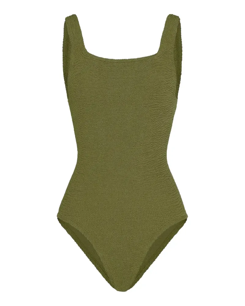 Hunza G Badeanzug mit eckigem Ausschnitt - Grün Grün